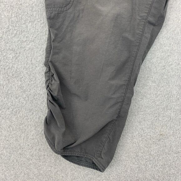 Woolrich Cropped Pants Size 10 Rouched Gray Hiking Nylon Blend Gray - Picture 4 of 16